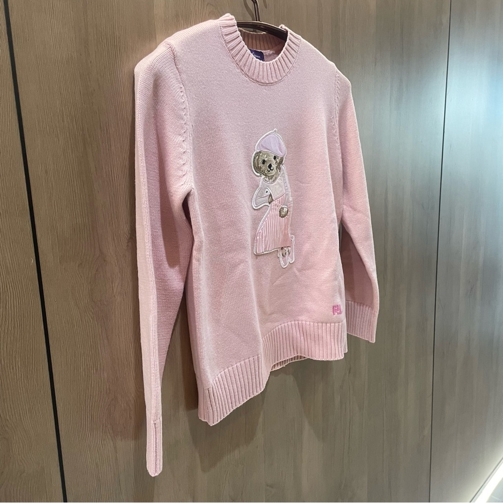 Polo by Ralph Lauren Pink Sweater with Bear Design - Picture 2 of 9